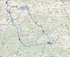 Mapa trasy wycieczki 301km
