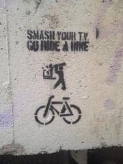 Smash Your TV! Go ride a Bike!
