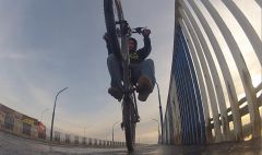 Wheelie on the bridge