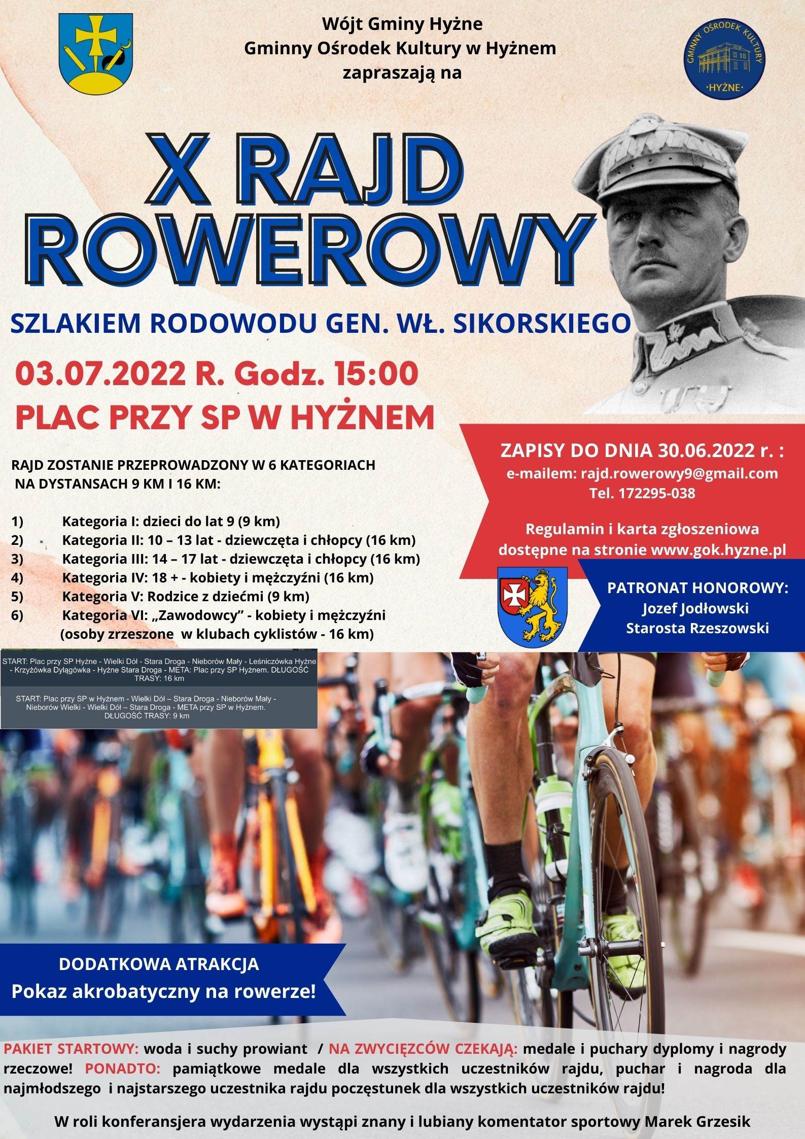 X Rajd Rowerowy szlakiem rodowodu gen. Wł. Sikorskiego